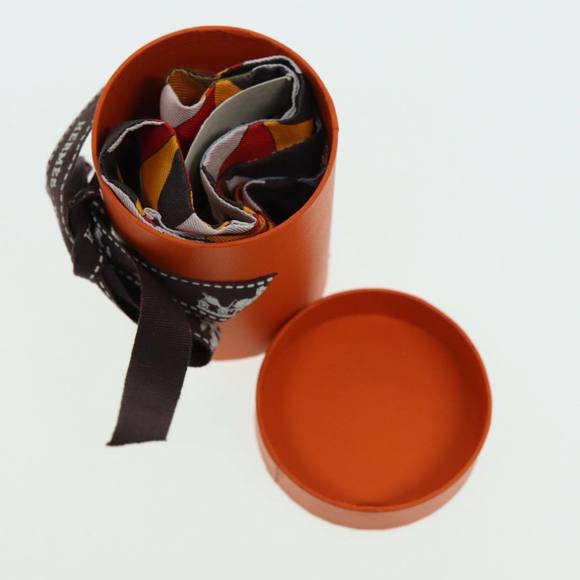 HERMES Twilly Scarf Silk Multicolor Auth am6557 - Picture 9 of 9